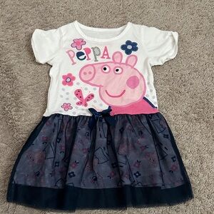 Peppa Pig Kids Dress - Pink and Navy